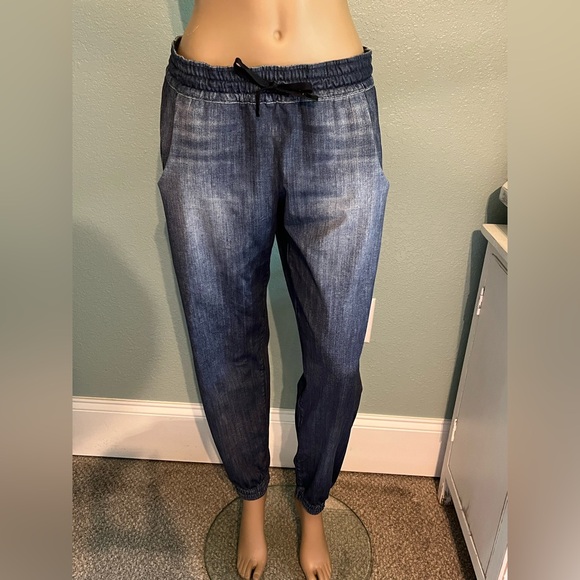 Lucy Pants - LUCY Indigo Do Everything Light Blue Denim Print Jogger